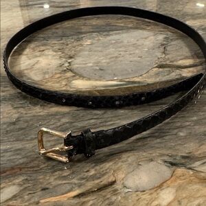 J. Crew thin black leather belt